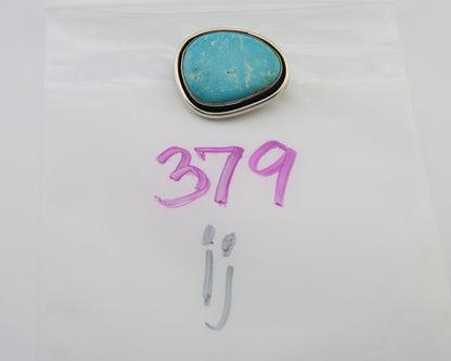 Navajo Pin Pendant 925 Silver Globe Turquoise Artist Signed Doug Zachary C.80's