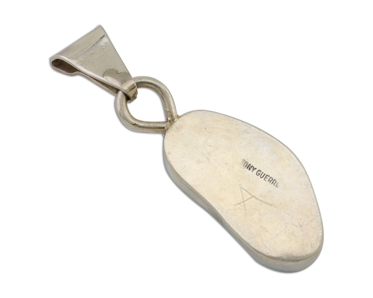 Navajo Necklace Pendant 925 Silver Turquoise Artist Tony Guerro C.80's