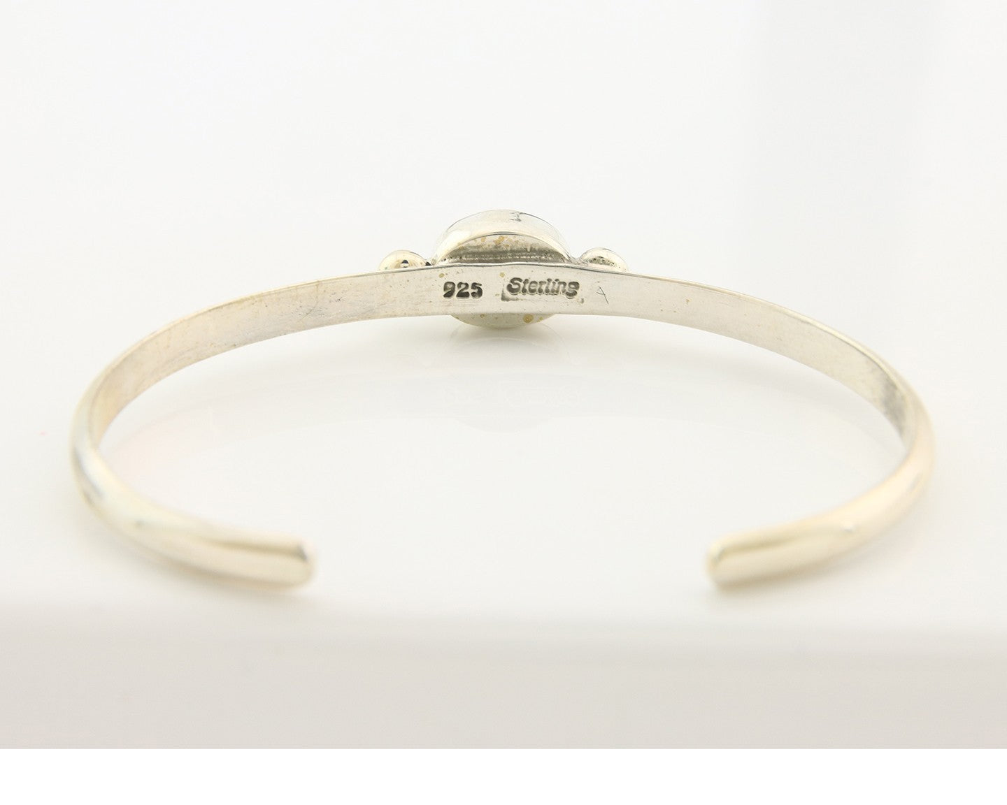 Navajo Cuff Bracelet Sterling Silver Natural Mined Black Onyx Native Artist