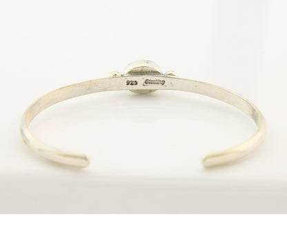 Navajo Cuff Bracelet Sterling Silver Natural Mined Black Onyx Native Artist