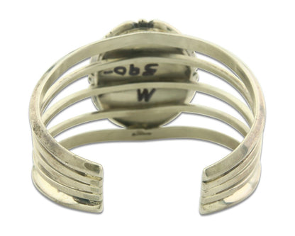 Navajo Bracelet 925 Silver Turquoise Cuff Artist Signed Miamama C.80's