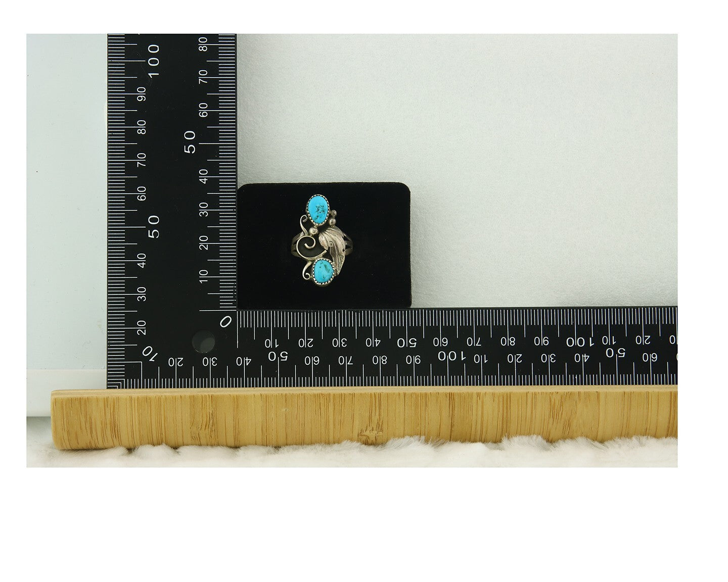 Vintage Navajo Ring 925 Sterling Silver Handmade Authentic Turquoise Size 6.0