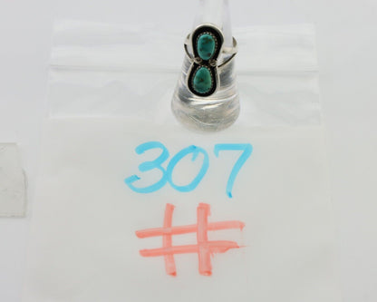 Navajo Handmade Ring 925 Silver Natural Turquoise Native American Artist C.80's