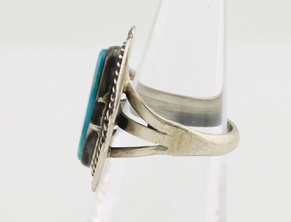 Navajo Ring 925 Silver Natural Turquoise Native American Artist C.80's