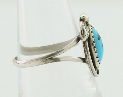 Navajo Handmade Ring 925 Silver Sleeping Beauty Artist Signed SC C.80's