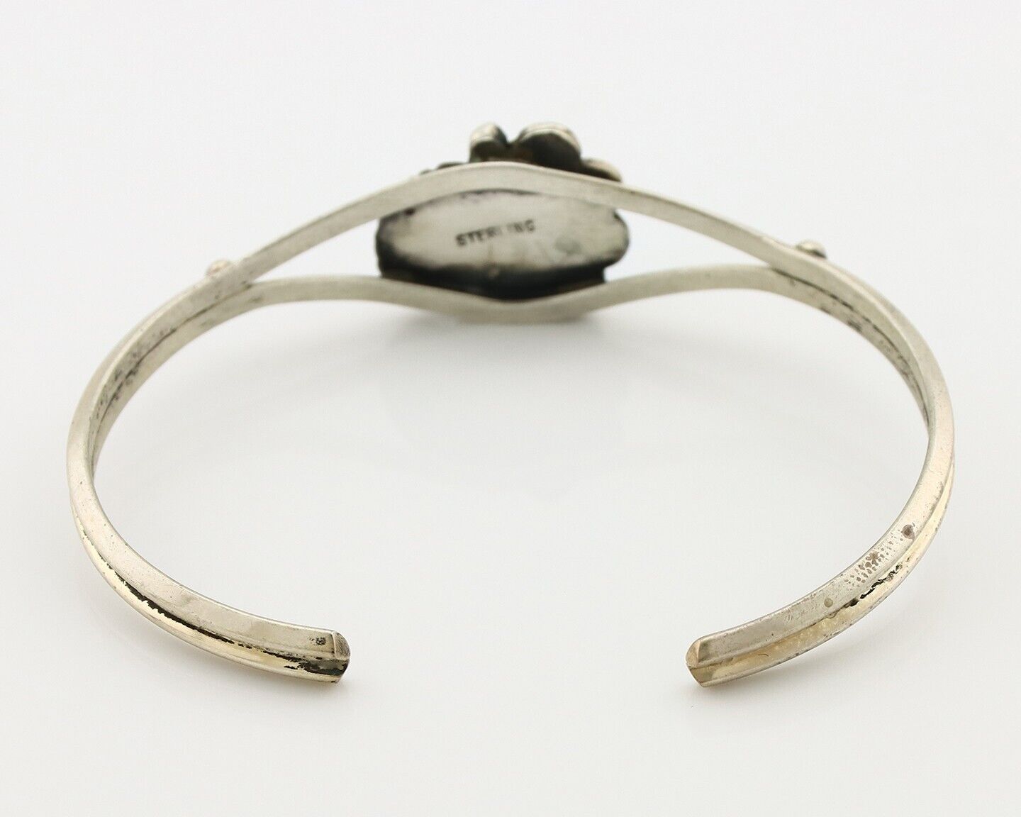 Navajo Handmade Bracelet 925 Silver Natural Blue Turquoise Native American C80s