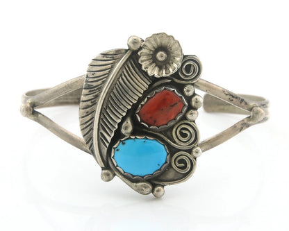Navajo Cuff Bracelet Sterling Silver Natural Gemstone Vintage Native American