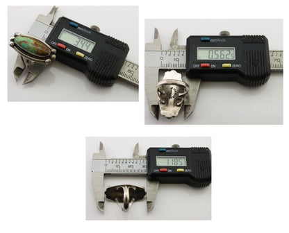 Navajo Turquoise Ring 925 Silver Native Artist Signed Sunrise Size 6.0 C.80's