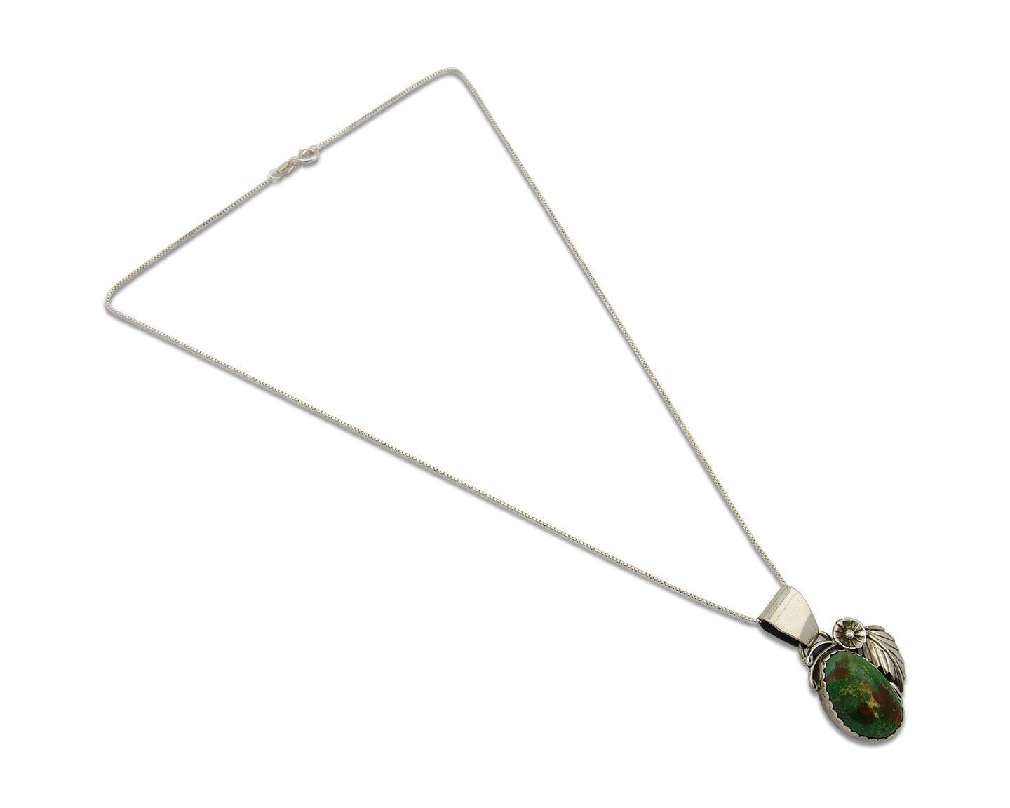 Navajo Necklace 925 Silver Natural Turquoise Handmade Native American C.80's