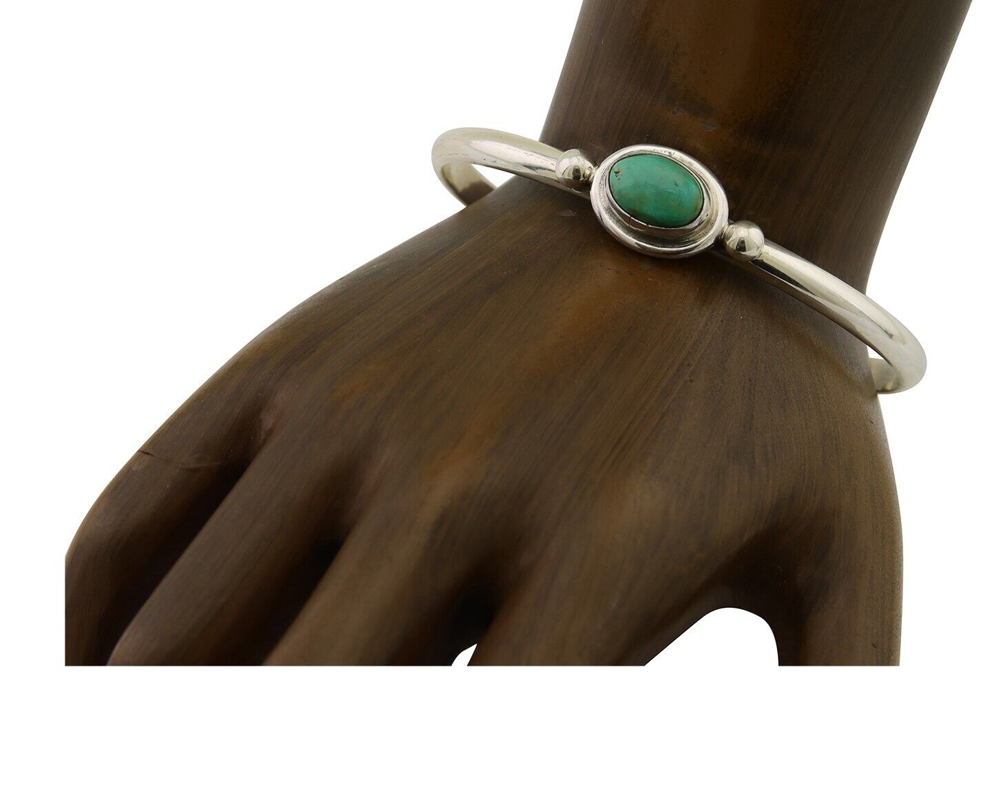 Navajo Kingman Turquoise Bracelet 925 Silver Artist Native American C.80's