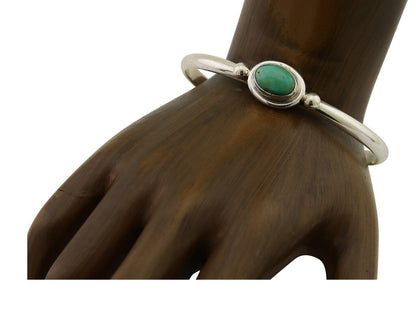 Navajo Kingman Turquoise Bracelet 925 Silver Artist Native American C.80's