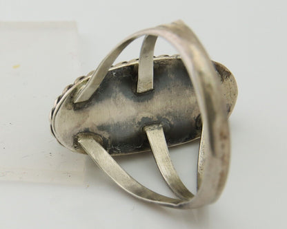 Navajo Ring 925 Sterling Silver Turquoise Native American Artist C.80's