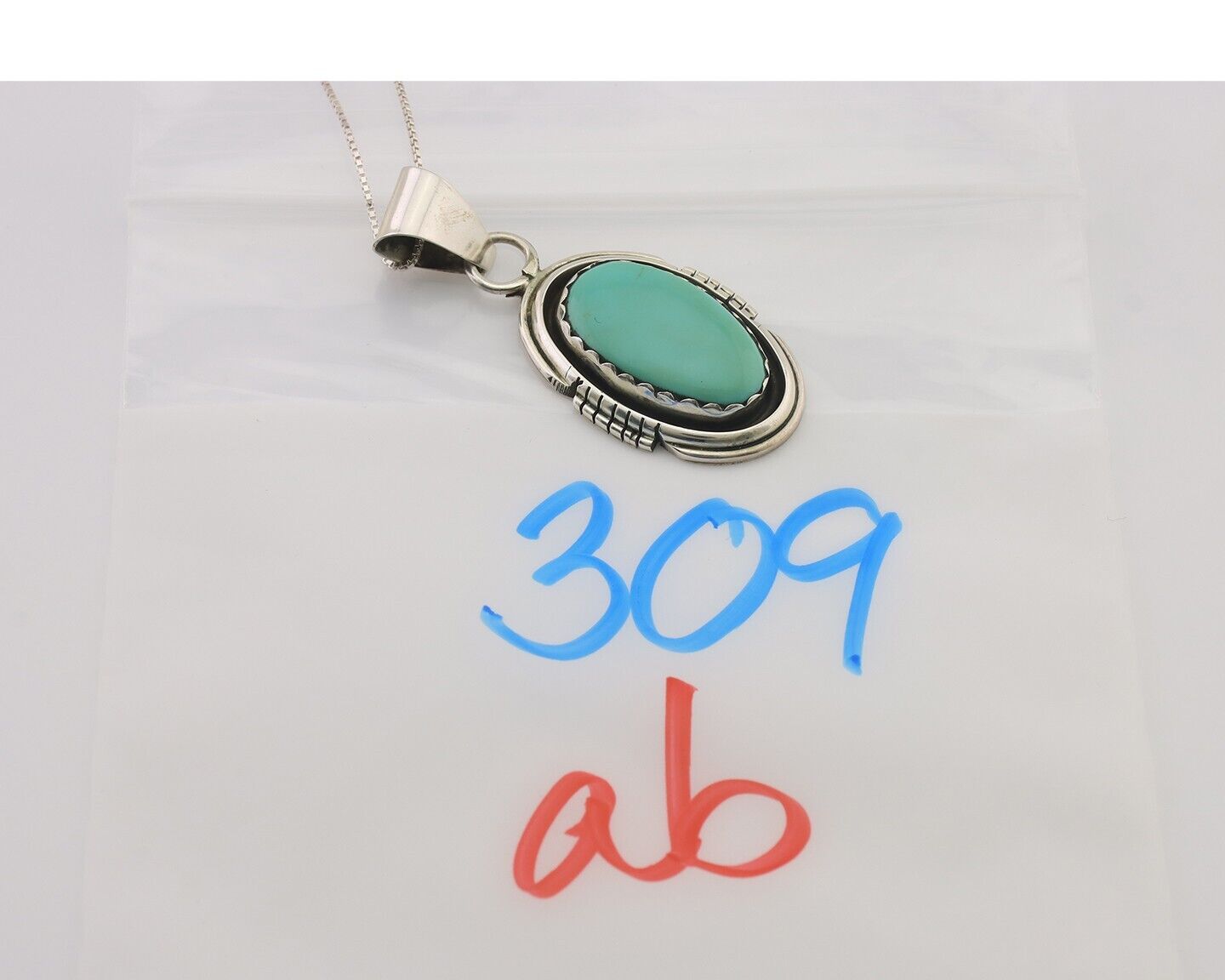 Navajo Necklace 925 Silver Turquoise Native American Artist C.80's