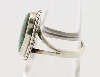 Navajo Ring 925 Silver Kingman Turquoise Native American Artist C.80's