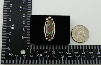 Navajo Ring 925 Silver Turquoise Artist Signed Sunrise C.80's