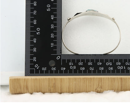 Vintage Navajo Bracelet 925 Silver Turquoise Handmade Signed GC 01 (The Turtle)