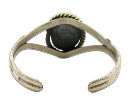 Navajo Bracelet 925 Silver Cuff Turquoise Handmade Artist Signed MM Rogers C80's