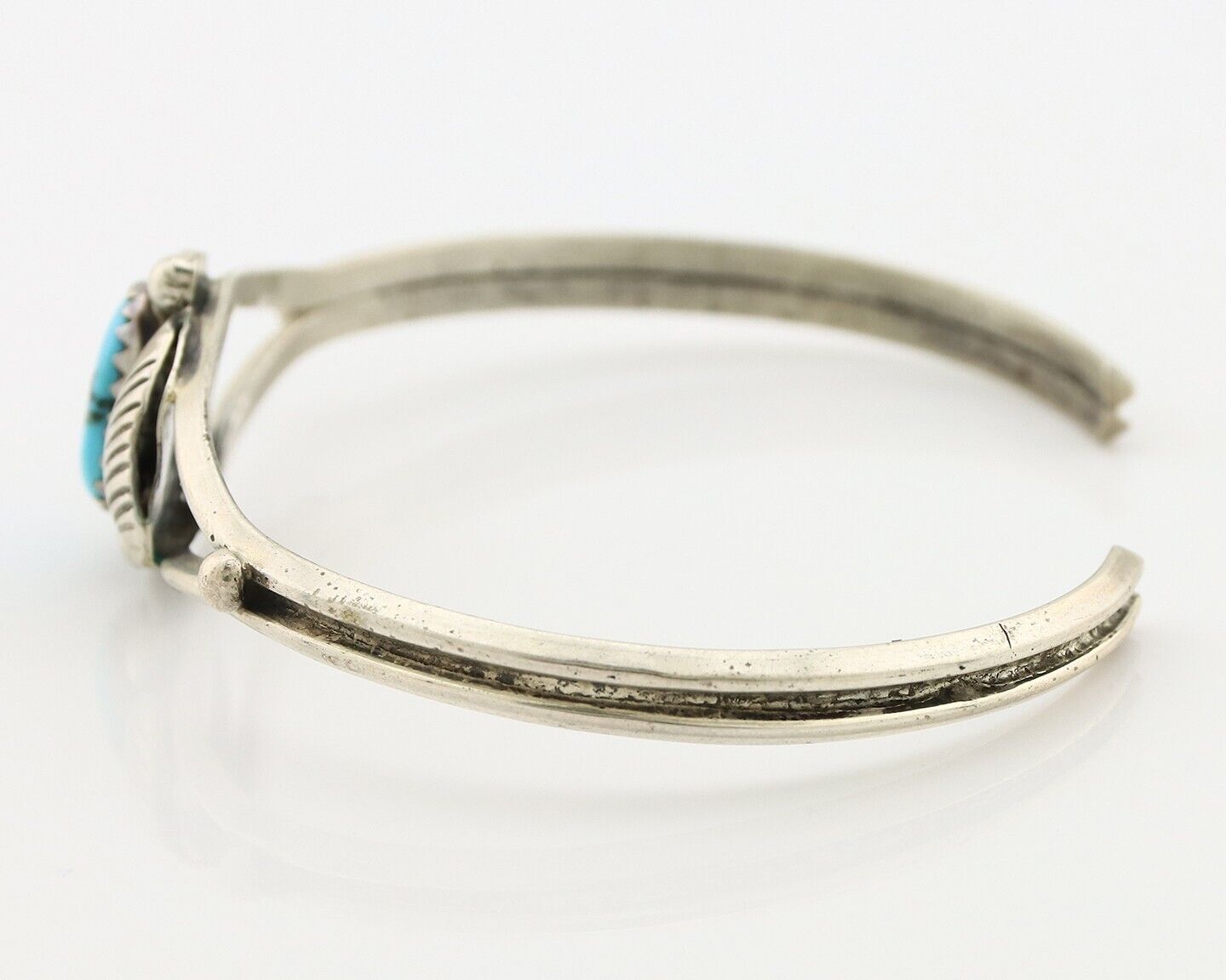 Navajo Handmade Bracelet 925 Silver Natural Blue Turquoise Native American C80s