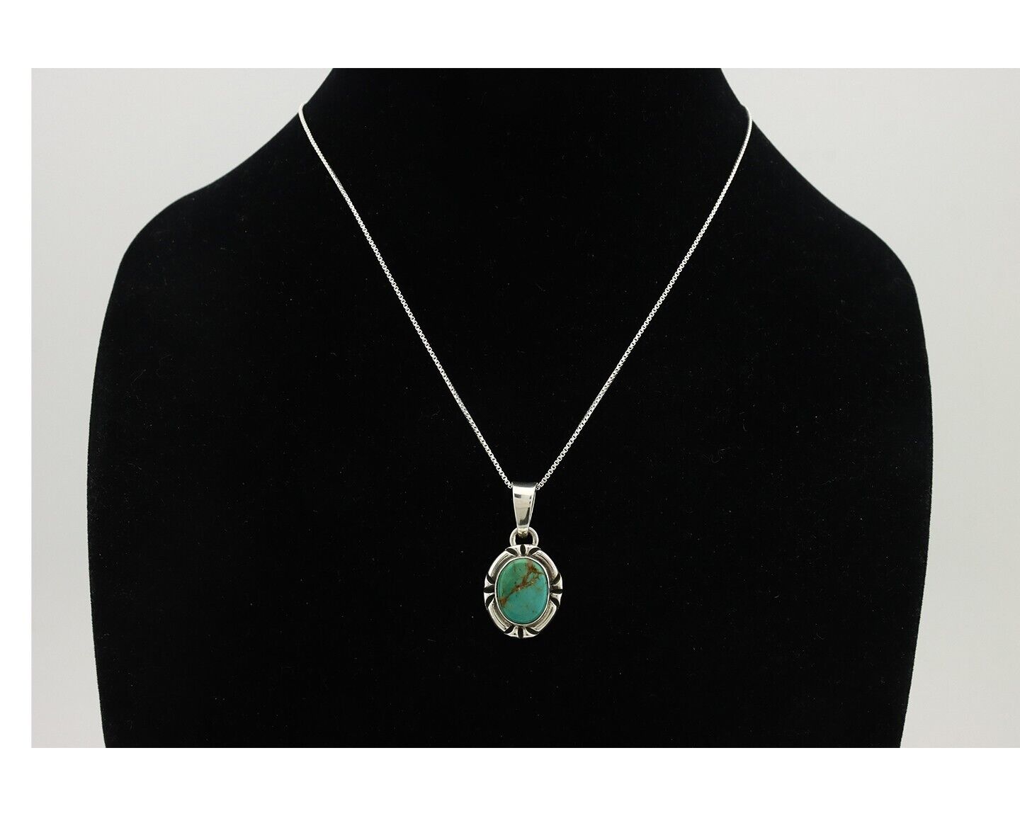 Navajo Necklace 925 Silver Arizona Turquoise Handmade Signed Gecko C.90's