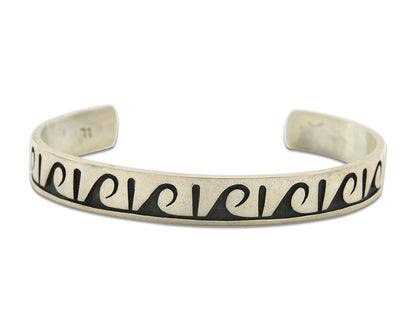 Vintage Hopi Bracelet 925 Silver Signed Linette Laiwakete Authentic Traditional
