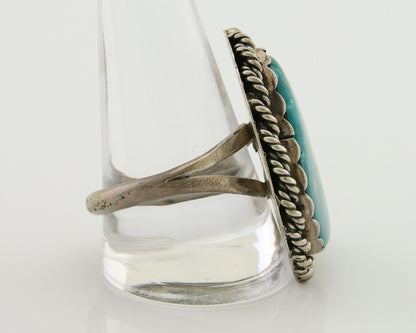 Men Navajo Ring 925 Silver Turquoise Native American Artist C.80's