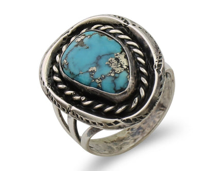 Navajo Handmade Ring 925 Silver Turquoise Native American Artist C.80's
