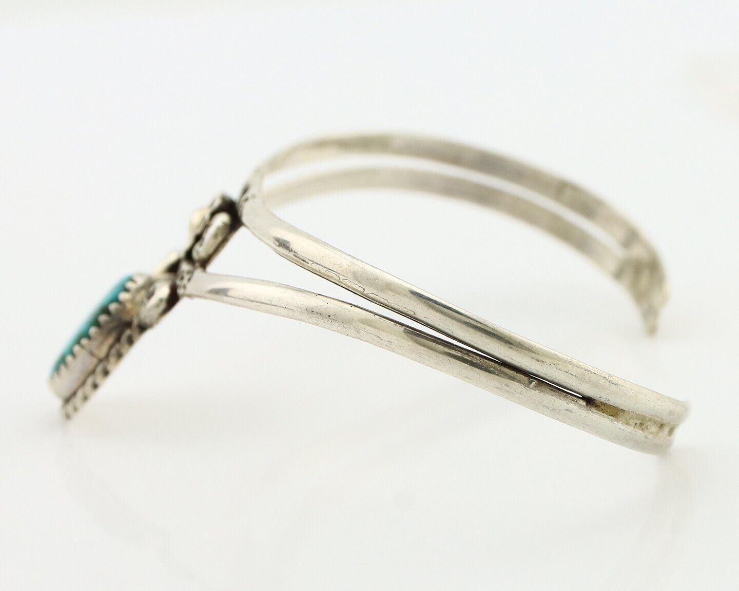 Navajo Bracelet 925 Silver Kingman Turquoise Artist Native American C.80's