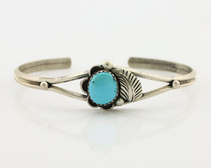 Navajo Handmade Bracelet 925 Silver Natural Blue Turquoise Native American C80s