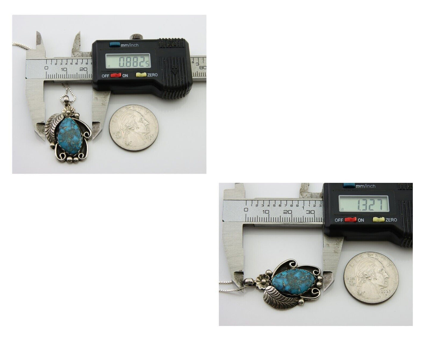 Navajo Necklace 925 Silver Natural Spiderweb Turquoise Native Artist C.80's