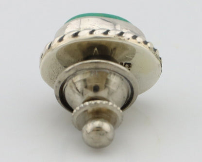 Navajo Tie Tack 925 Silver Natural Mined Turquoise Native American Artist C.80's