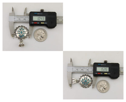 Navajo Necklace 925 Silver Natural Turquoise Artist Signed Stanley Bain C.80's