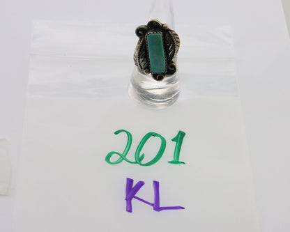 Navajo Handmade Ring 925 Silver Natural Turquoise Native Artist C.80's