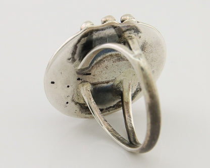 Navajo Handmade Ring 925 Silver Turquoise Native American Artist C.80's