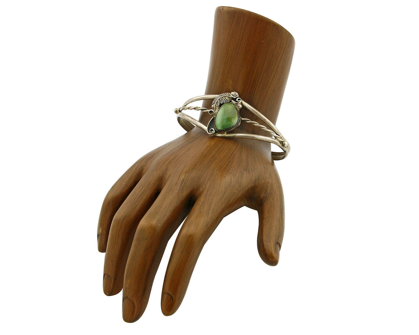 Navajo Natural Mined Royston Turquoise .925 Silver Handmade Cuff