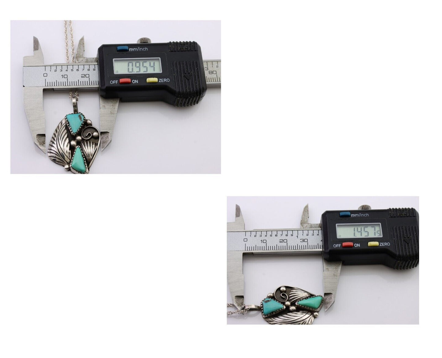 Navajo Turquoise Handmade Necklace 925 Silver Artist Signed PM C.80s