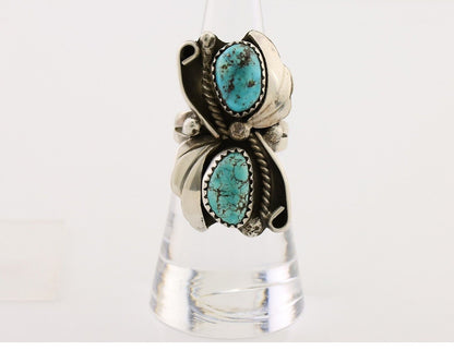 Navajo Handmade Ring 925 Silver Natural Tuquoise Artist Signed R Begay C.80's