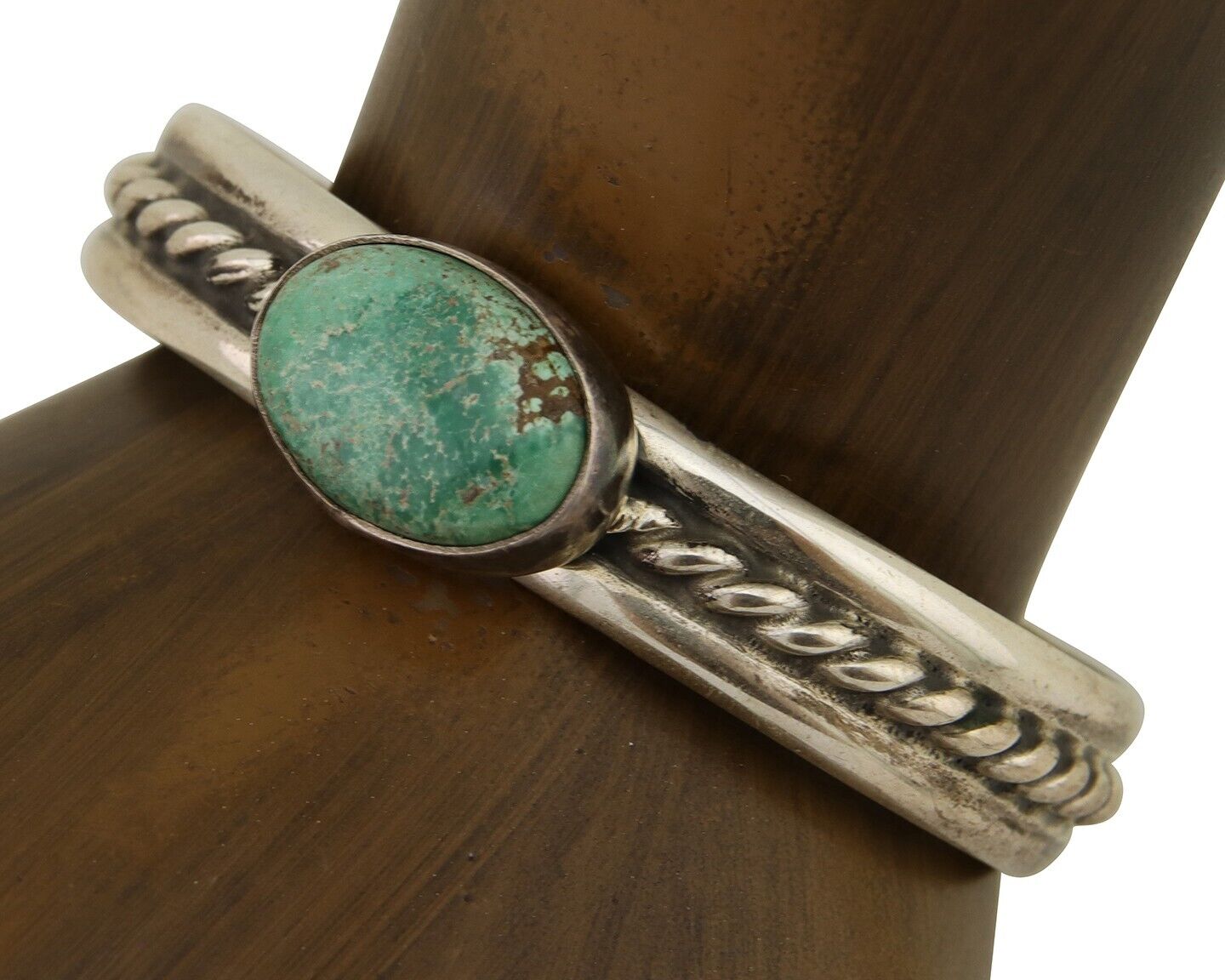 Navajo Natural Southwest Turquoise Bracelet 925 Silver Artist Native American
