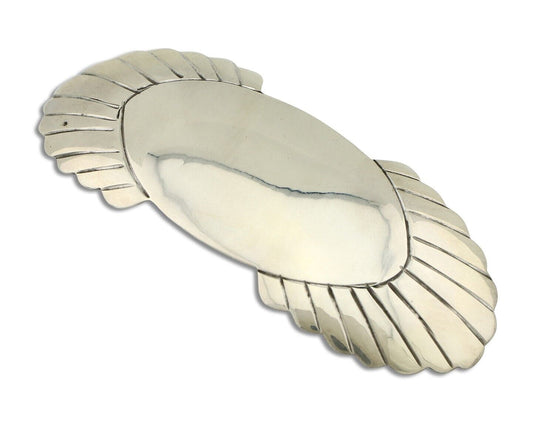 Women's Navajo Hair Clip Hand Stamped 925 Silver Artist Signed C Montoya C.80's