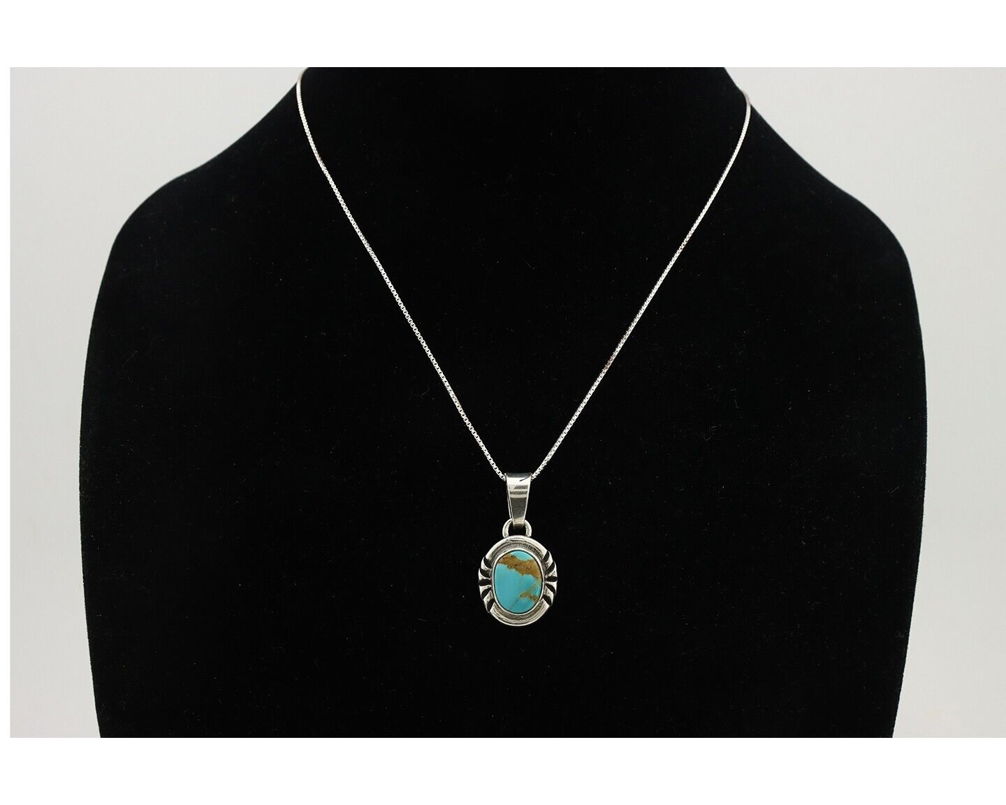 Navajo Necklace 925 Silver Arizona Turquoise Handmade Signed Gecko C.90's