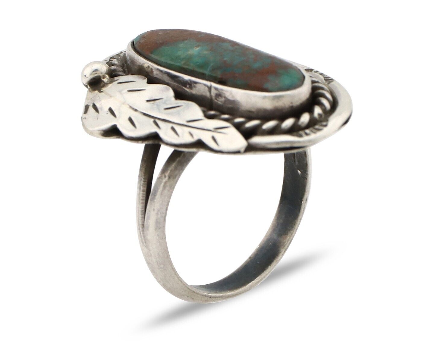 Navajo Handmade Ring 925 Silver Turquoise Native American Artist Signed J C.80's