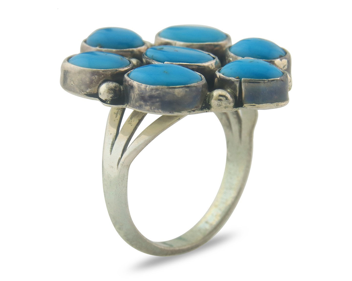 Navajo Ring Sterling Silver Authentic Vintage Turquoise Size 9.0