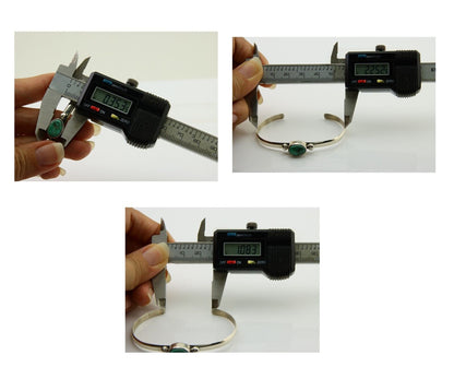 Navajo Cuff Bracelet Spiderweb Turquoise 925 Silver Native American Artist C.80s