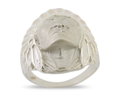 Indian Chief Ring 925 Sterling Silver SOLID CAST 925 STERLING SILVER Size 12