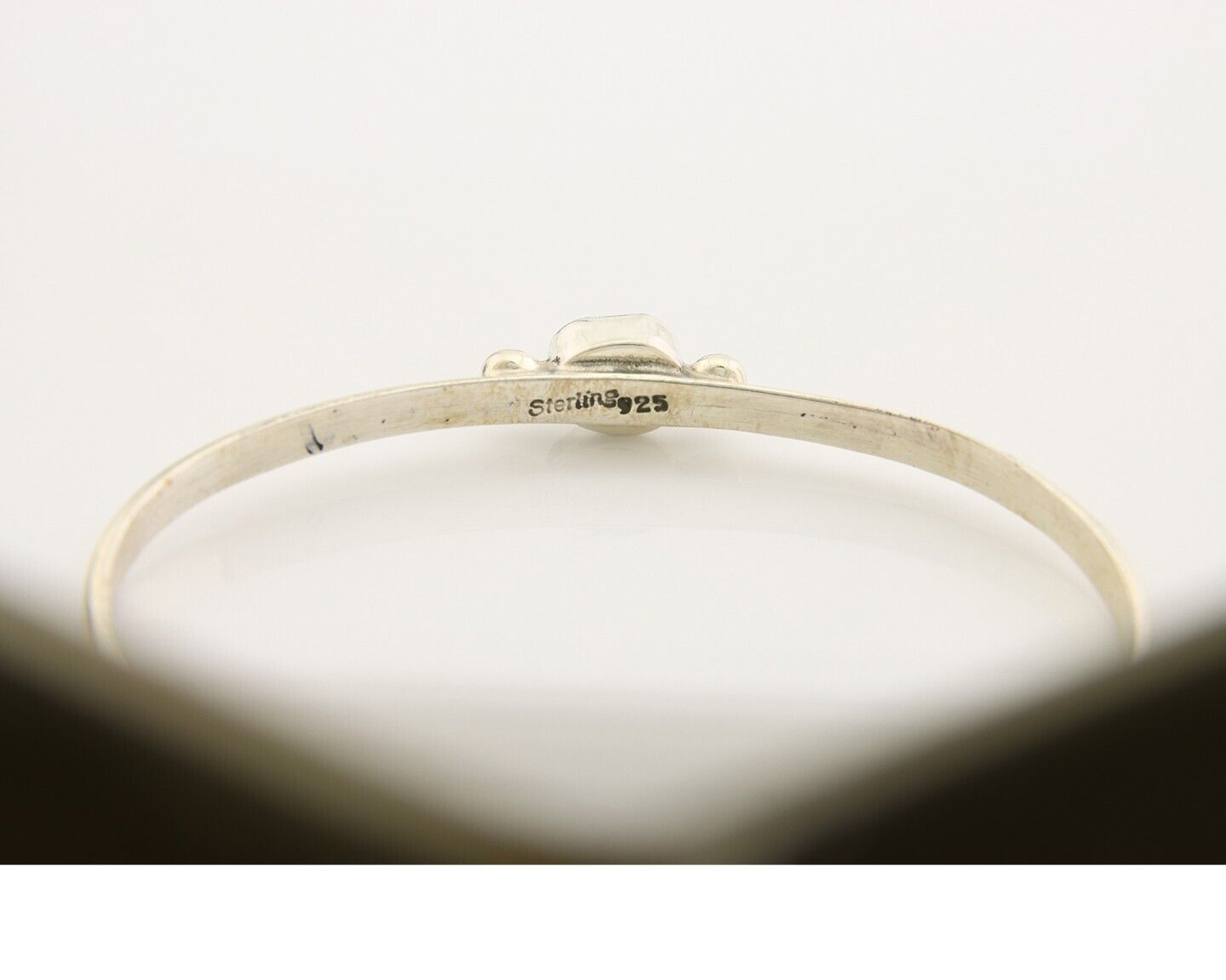 Navajo Bracelet .925 Silver Natural Red Coral Cuff Native American Artist C.80's