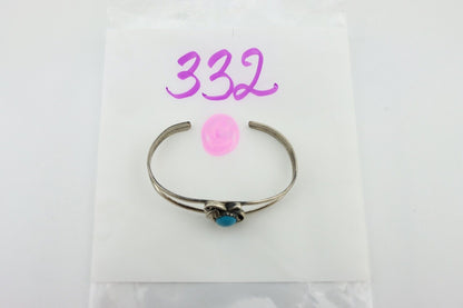 Navajo Slave Bracelet 925 Silver Natural SB Turquoise Native American C.80's