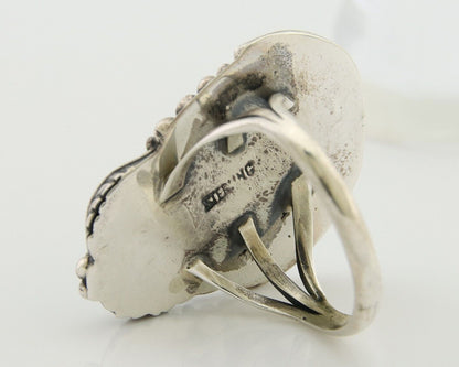 Navajo Ring 925 Silver Natural Blue Turquoise Native American Artist C.80's
