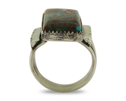 Navajo Ring .925 Silver Turquoise Artist Signed Fred Guerro C.80's