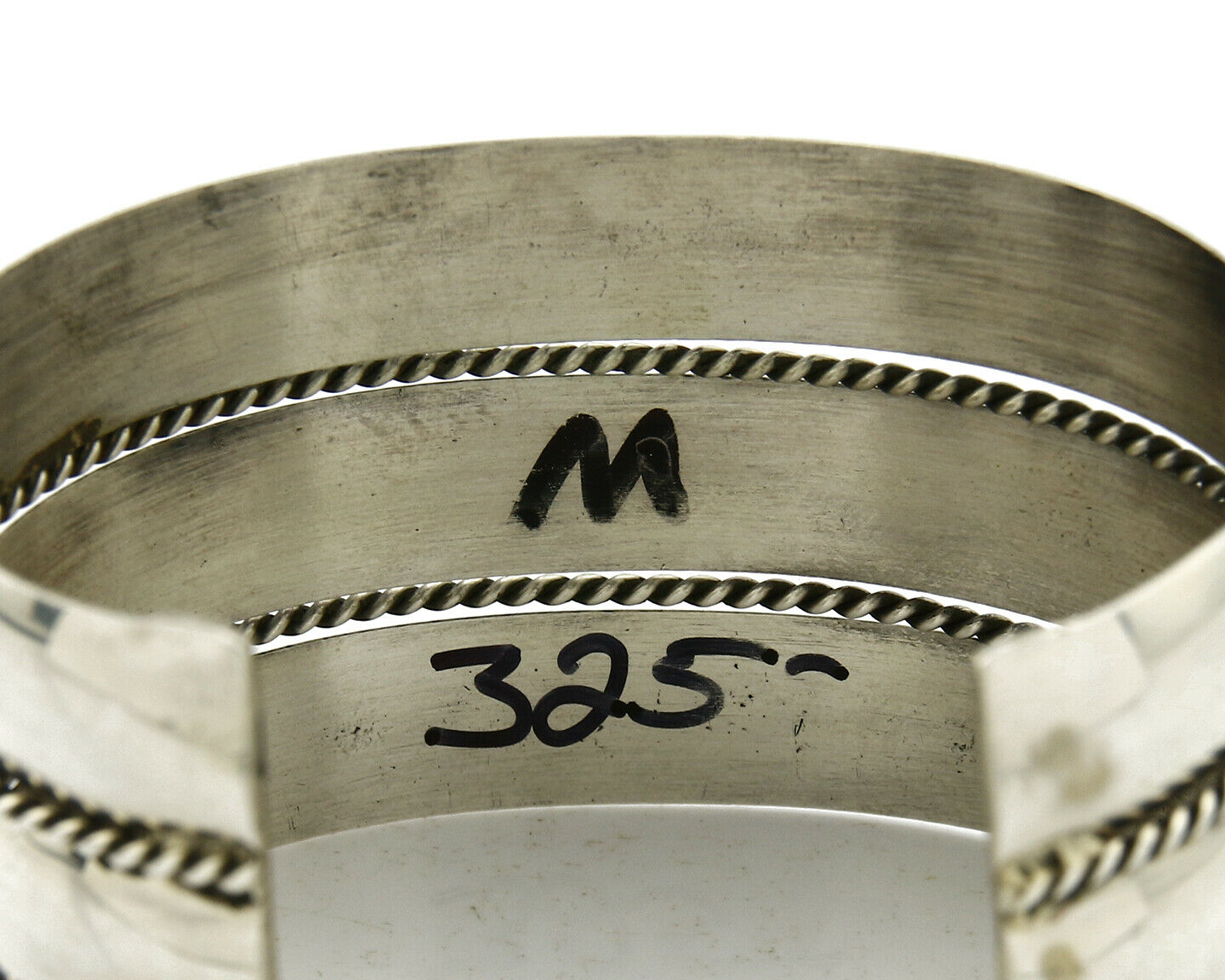 Navajo Handmade Bracelet .925 Silver TAHE 5 Row and Domed Cuff