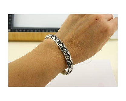 Navajo Bracelet 925 Silver Handmade Cuff Artist Signed Tommy Singer C.80's