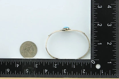 Navajo Cuff Bracelet 925 Sterling Silver Turquoise Vintage Handmade